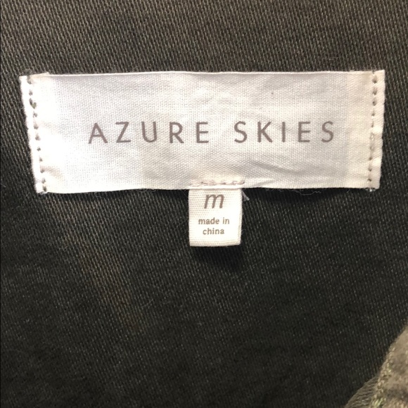 Azure skies medium green jean jacket - Picture 2 of 4